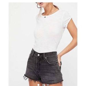 Black Levi jean shorts